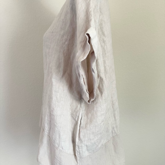 Bellambra Made In Italy Linen Short Sleeve Top 1X - Picture 2 of 6